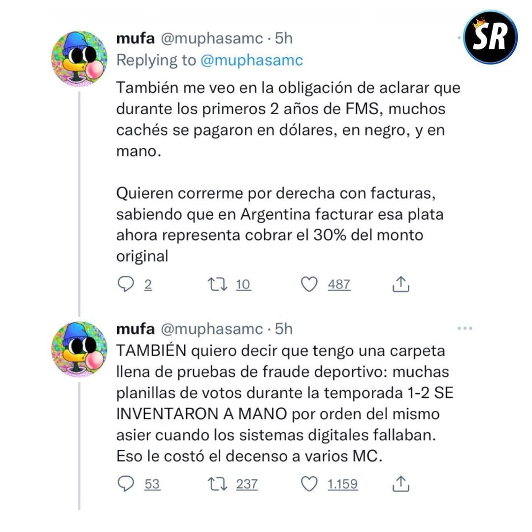 Las acusaciones de Muphasa contra Urban Roosters.