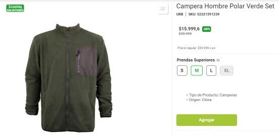 Camperas en oferta.