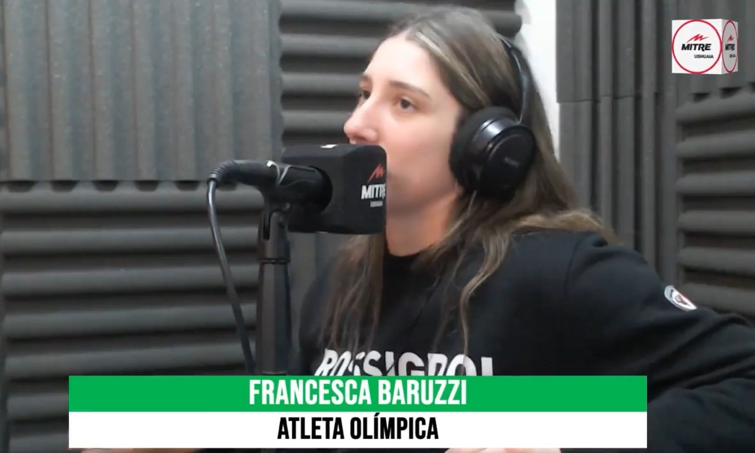 Francesca Baruzzi, en Radio Mitre Ushuaia.