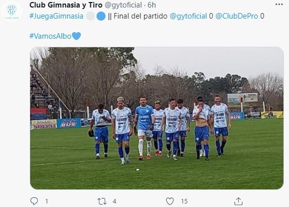 Gimnasia de Salta empató y está a cuatro de Racing de Nueva Italia.