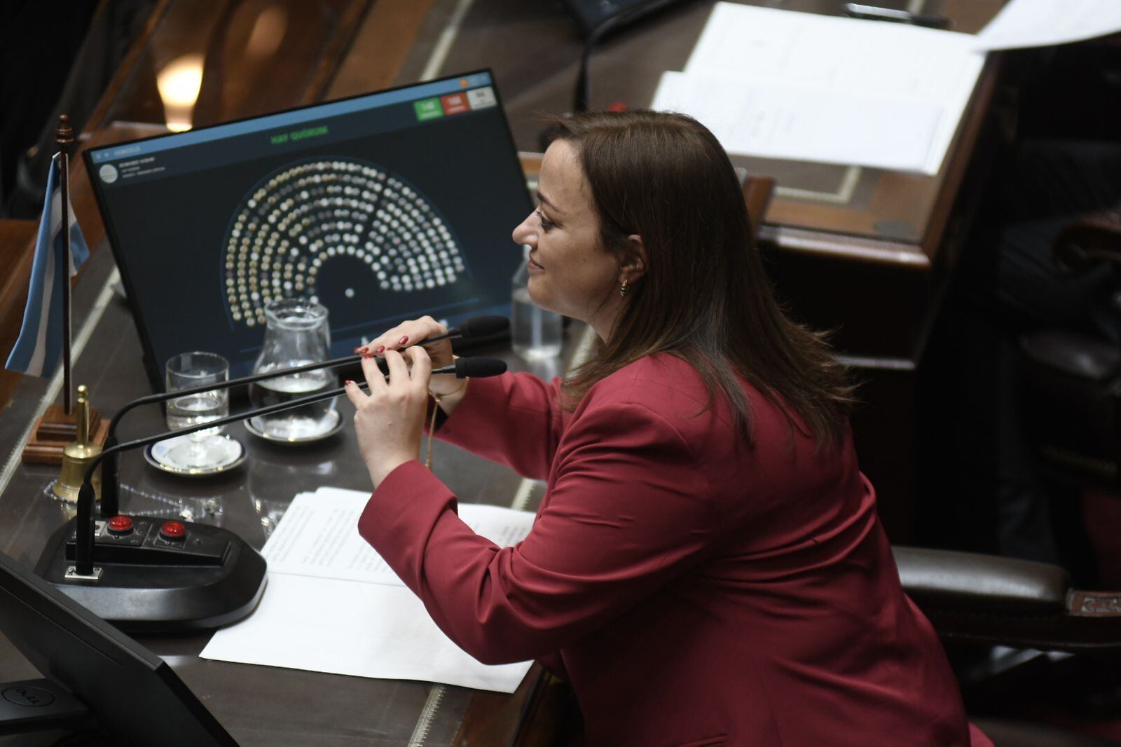 Cecilia Moreau es la presidenta de la Cámara de Diputados.