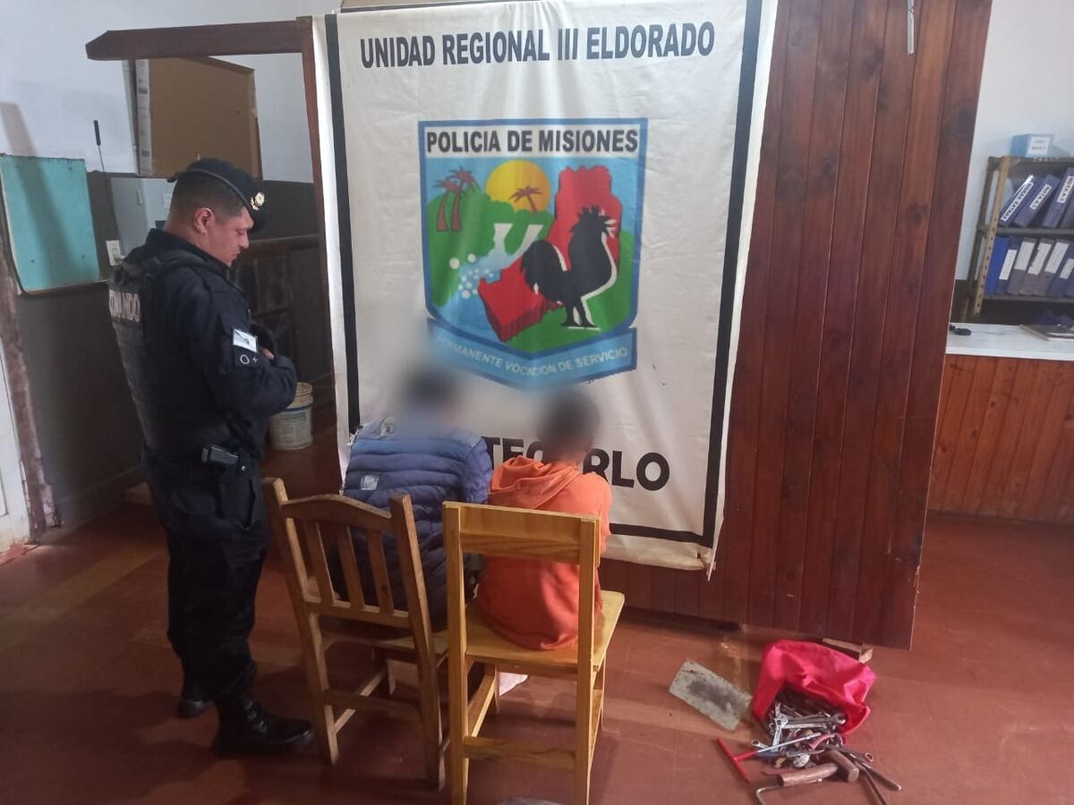 Montecarlo: dos aprehendidos por la sustracción de herramientas