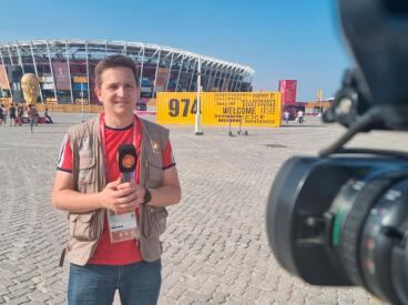 Agustín Burgi en Qatar.