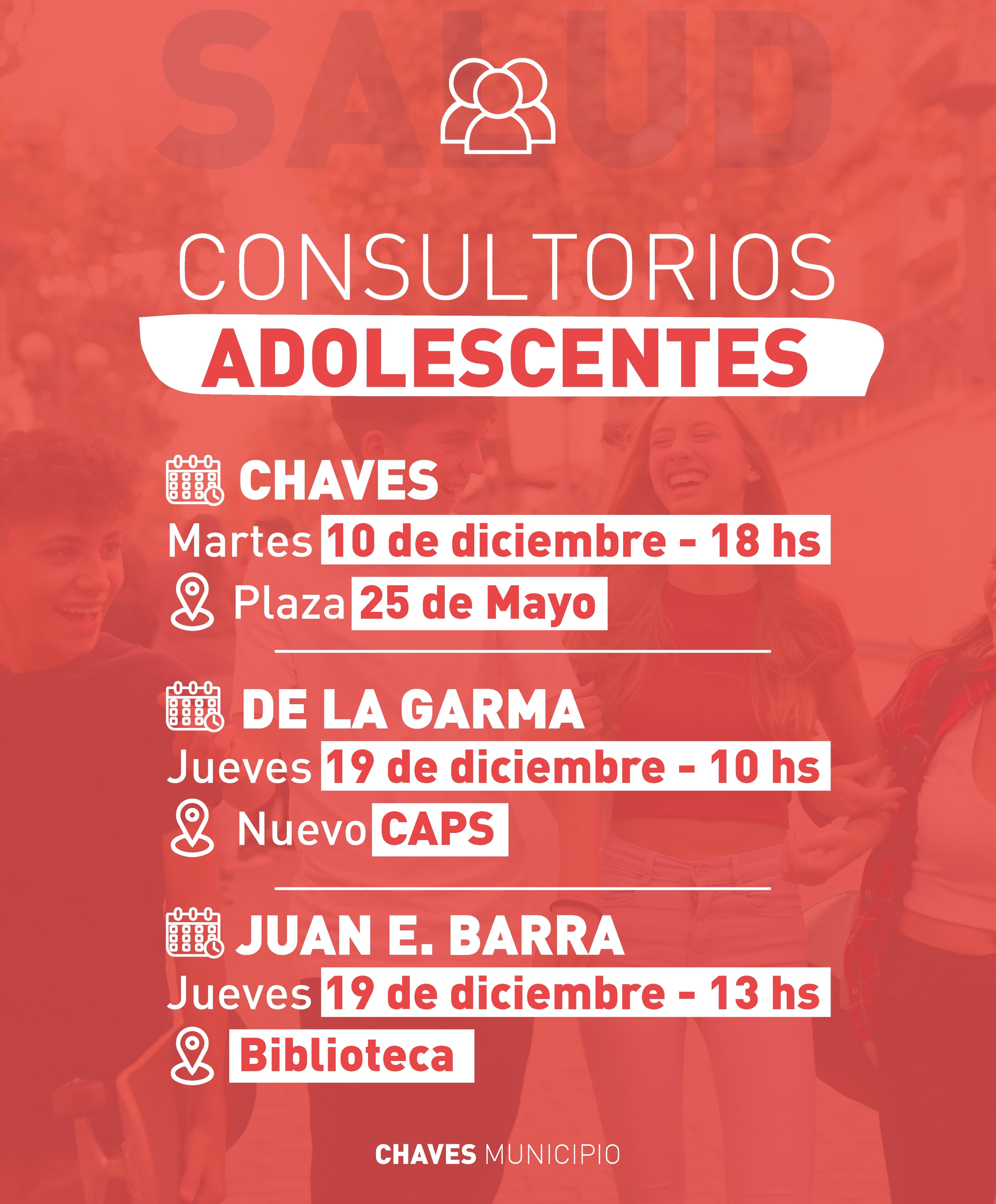 Consultorios para adolescentes una nueva propuesta de Chaves Municipio