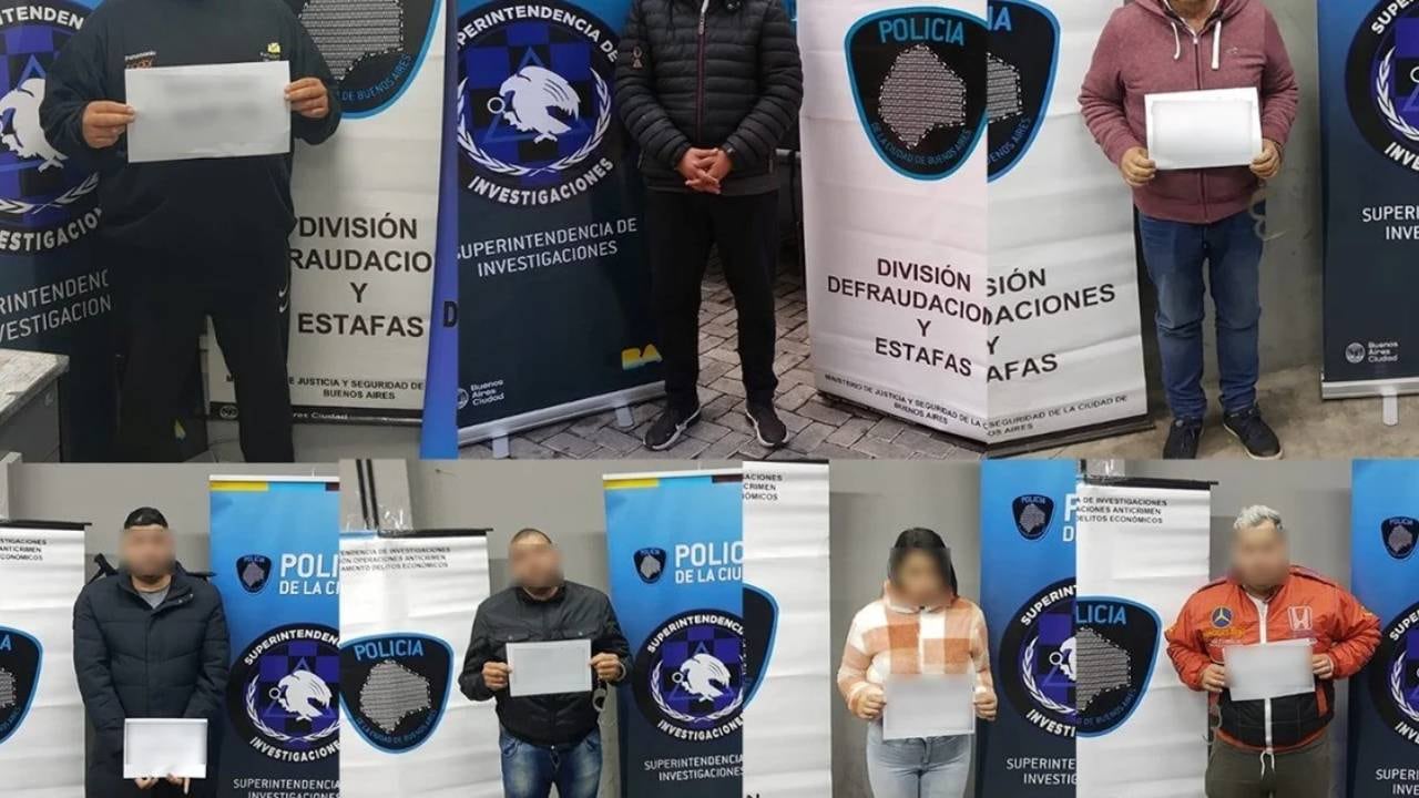 Algunos de los detenidos por los más de 20 allanamientos