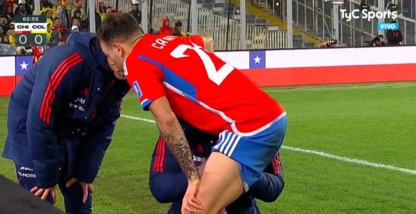 Catalán debutó para Chile en eliminatorias y contra Colombia, pero se lesionó y debió dejar la cancha cuando iban 73 minutos. Es duda en Talleres, para el clásico con Instituto.