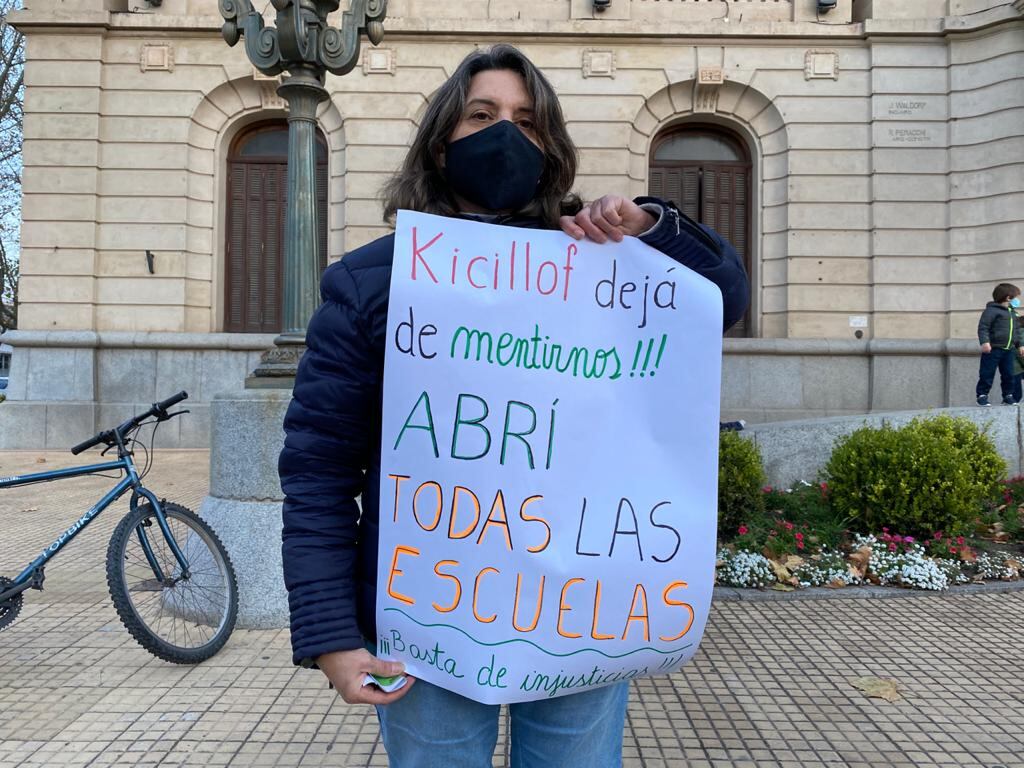 Así fue la protesta en Tandil para pedir por el regreso a la presencialidad