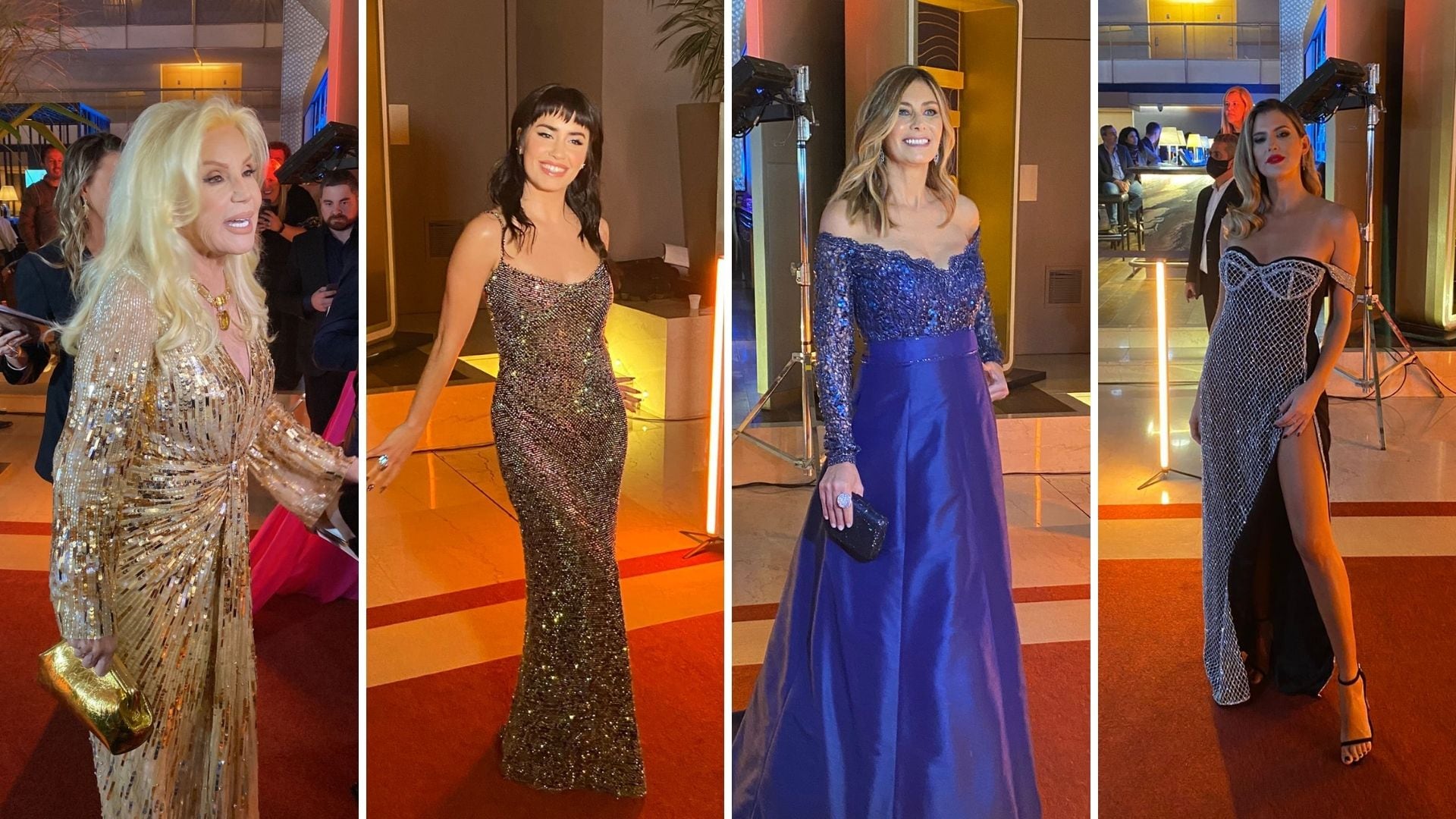 Los brillos fueron la tendencia de la Alfombra Roja de los Premios Martín Fierro 2022.