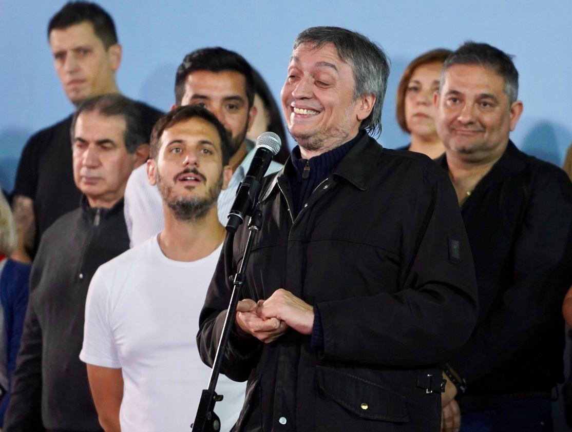 Máximo Kirchner durante el discurso en el acto de la campora
FOTO CLARIN
maximo