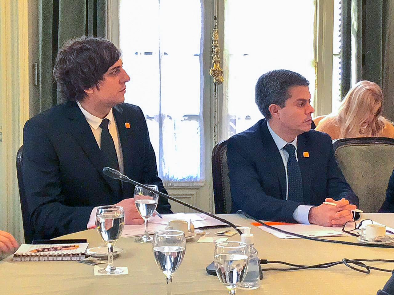 Bruno Bonomi, junto a Andrés Dachary en la XI Reunión Binacional Argentina-Chile.