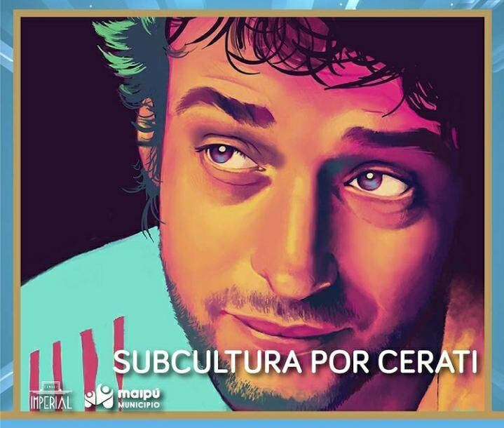 Retrato de Cerati- Flayer de difusión del evento en su honor.