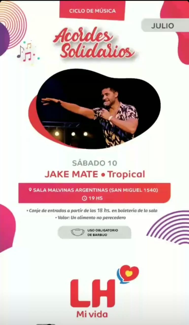 La banda Jakemate se presenta en la sala Malvinas.