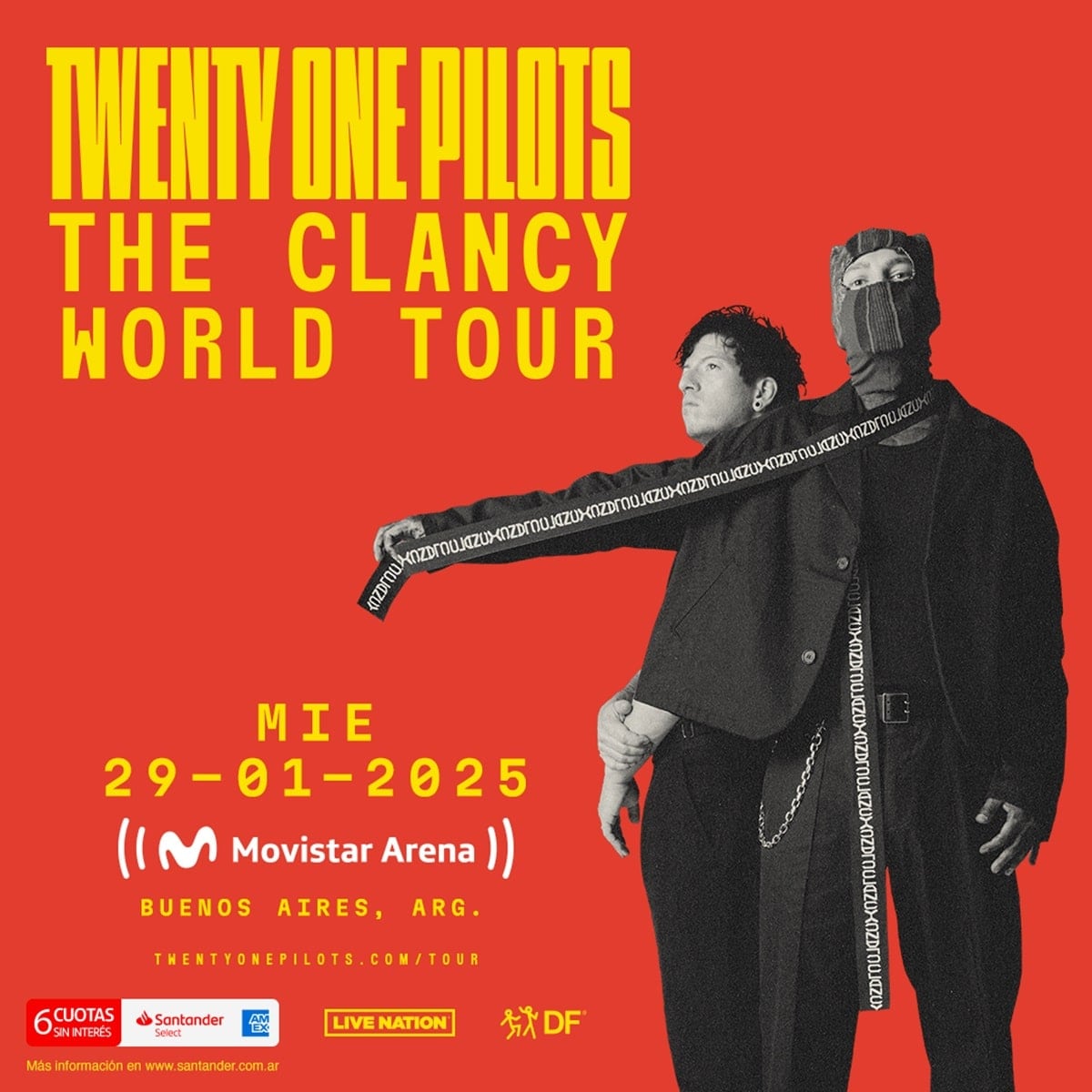 Twenty One Pilots ha anunciado su regreso a la Argentina