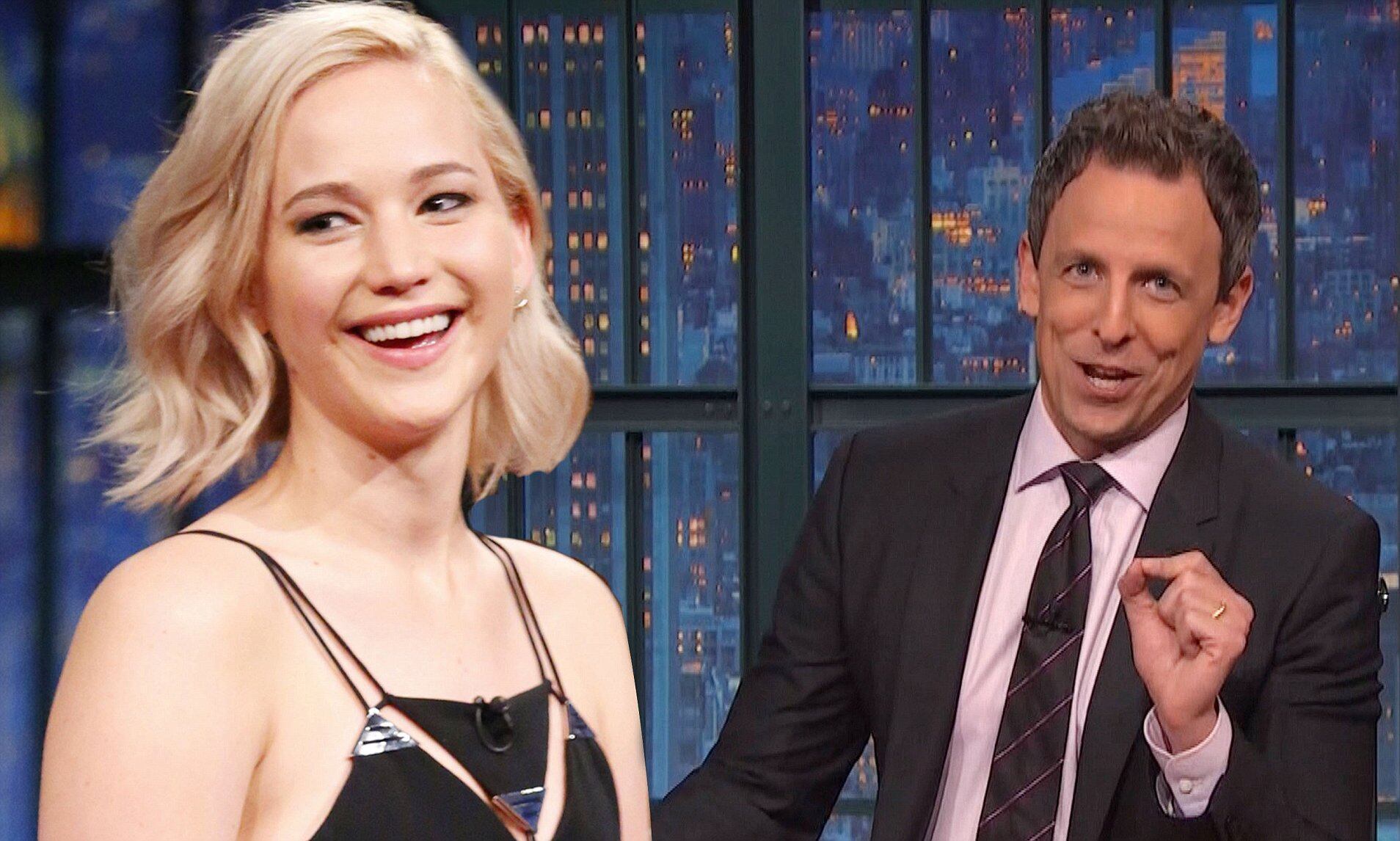 Jennifer Lawrence y Seth Meyers