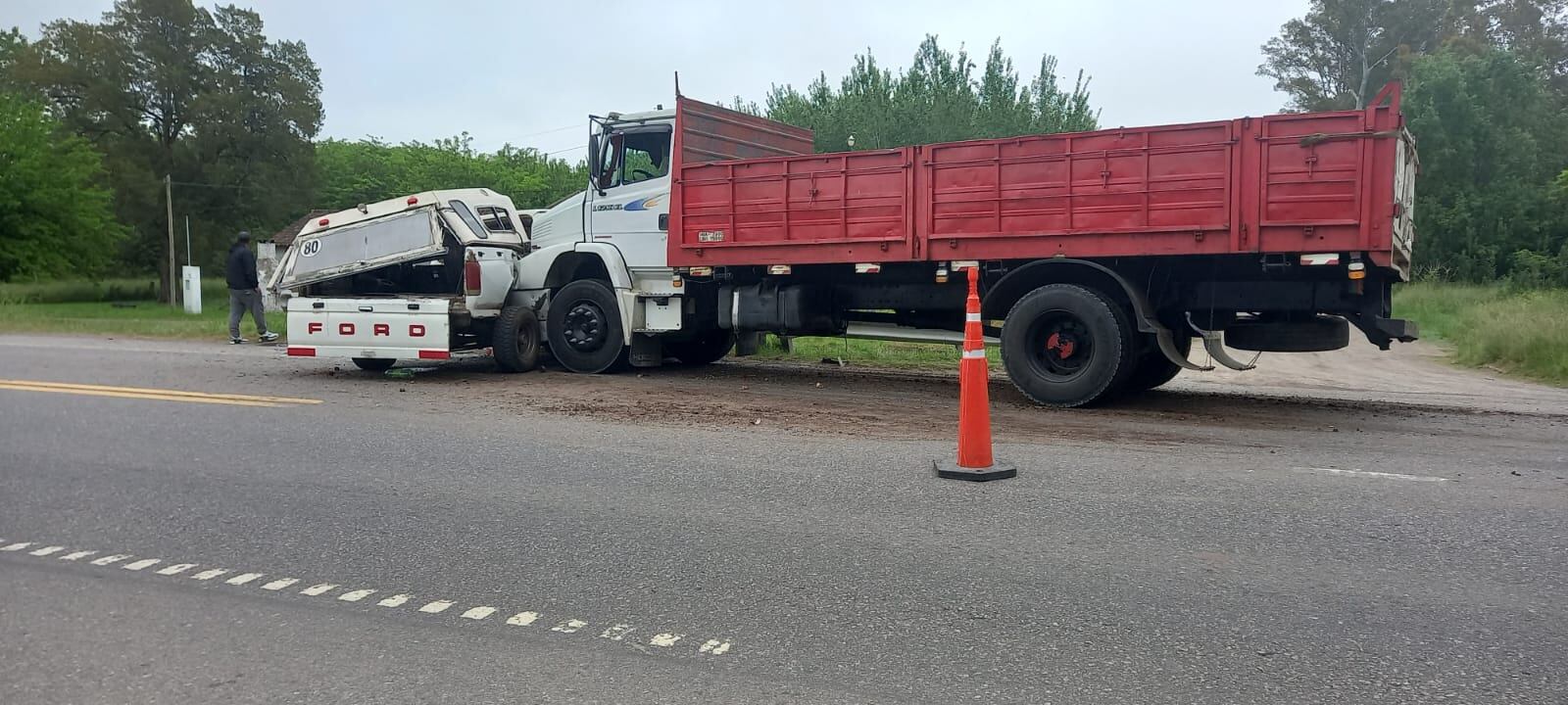 Accidente en la Ruta 3, a la altura de Cacharí