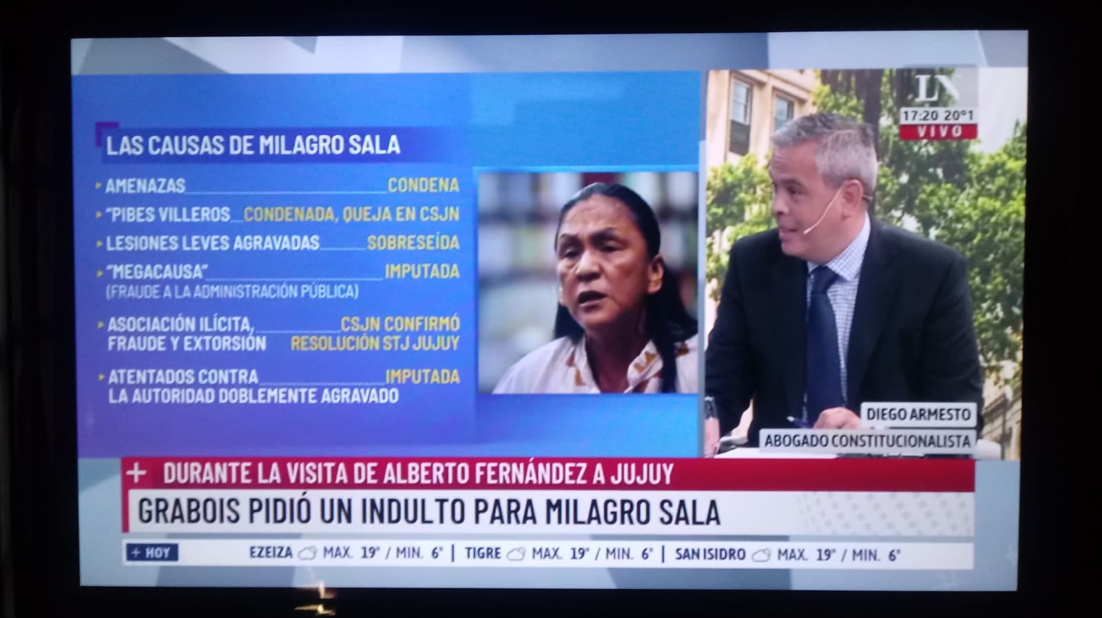 La visita del presidente Fernández a Milagro Sala en Jujuy volvió a poner en primeros planos de los medios nacionales el tema de las causas que judiciales que pesan sobre la dirigente.