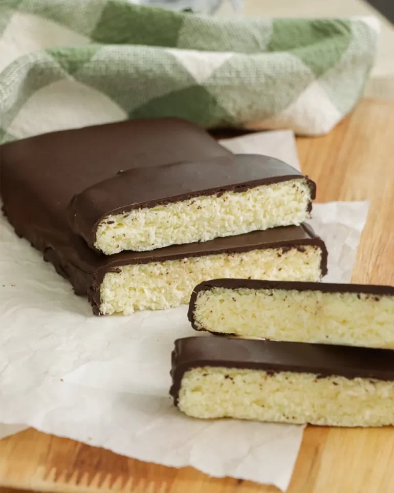 Turrón de coco y chocolate