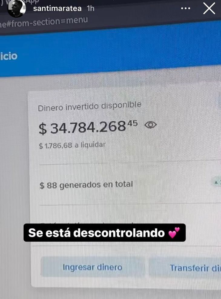 Con cada click de actualización, Maratea podía ver cómo la cifra crecía de a $20 mil.