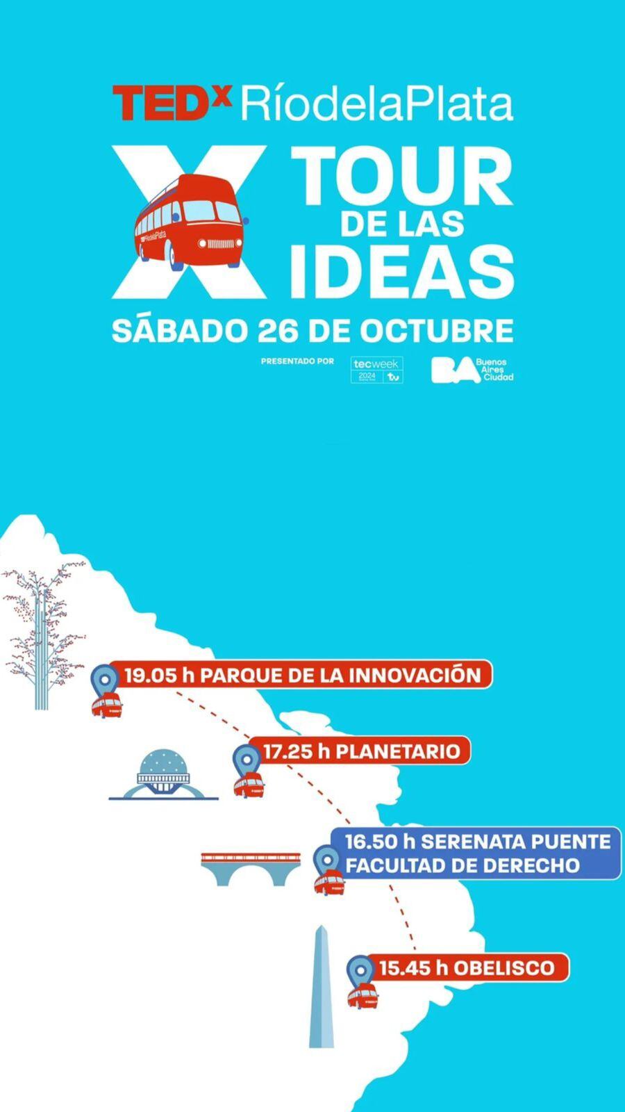 Horarios del Tour de las Ideas