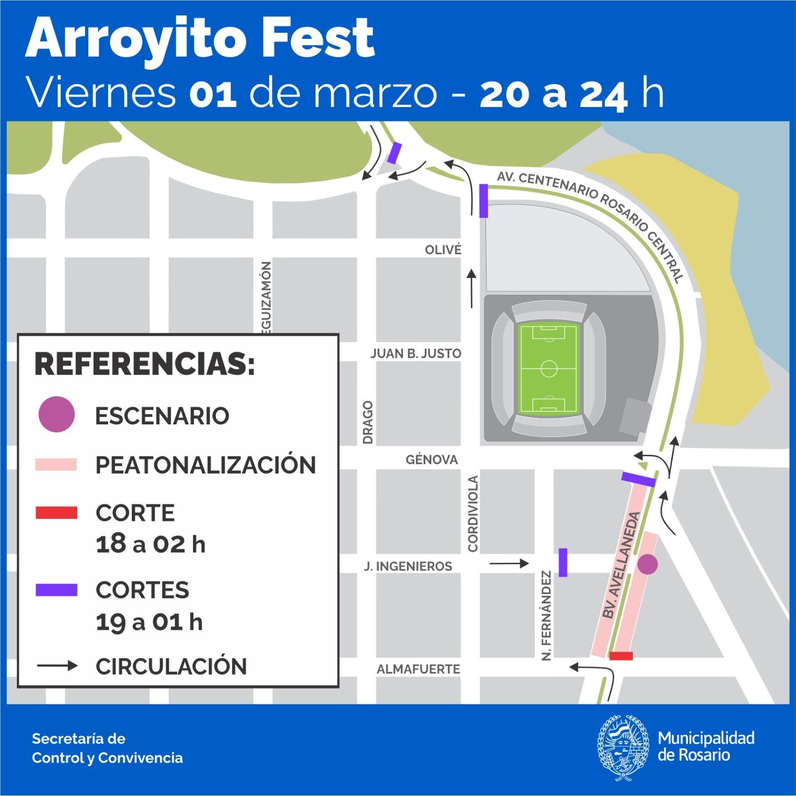 El evento tendrá cortes de calle y desvíos de transporte.