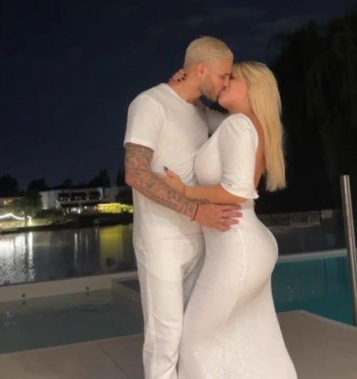 Mauro Icardi y Wanda Nara se muestran muy unidos.