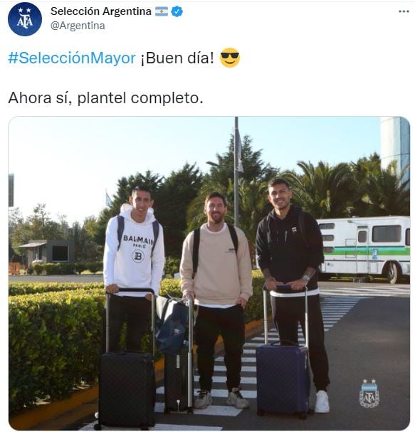 La Selección Argentina está completa.