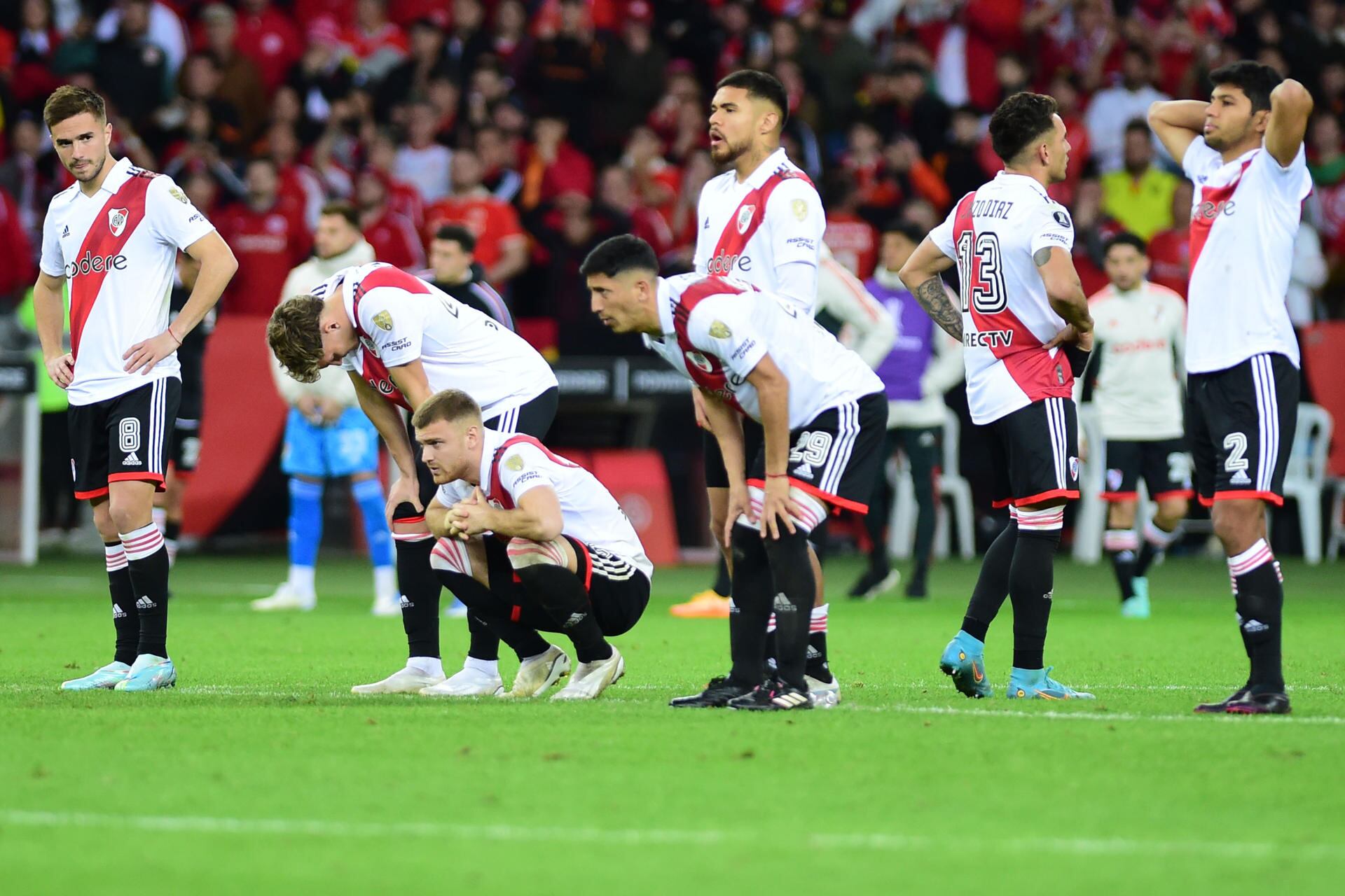 River quedó eliminado por penales ante Internacional en el estadio Beira-Rio en Portoalegre (Brasil). EFE/ Ricardo Rimoli