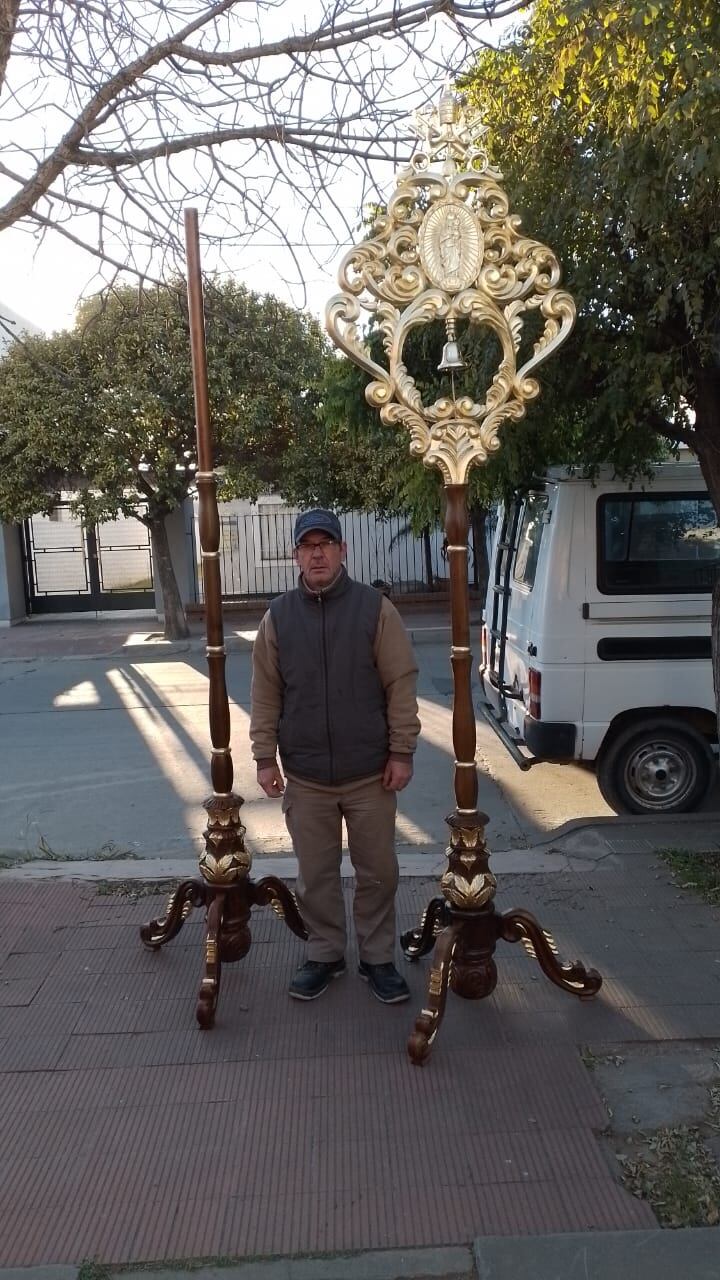 Néstor Lázaro de Arroyito realizó el tintinábulo del Santuario de la Consolata en Sampacho