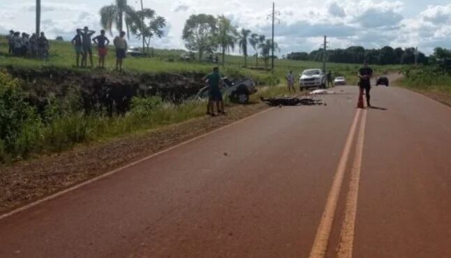 El Soberbio: motociclista pierde la vida tras un siniestro vial.