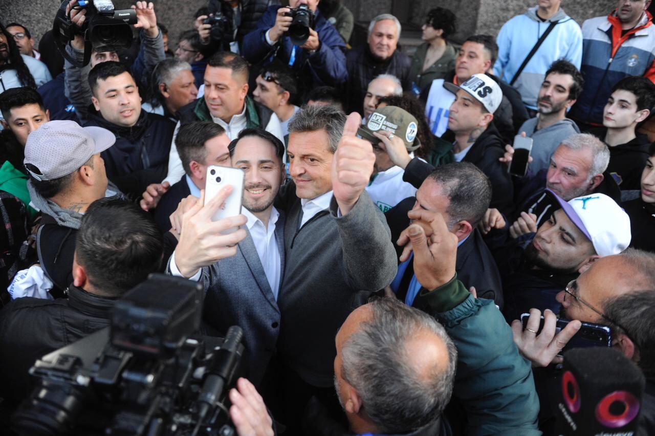 Sergio Massa tras los anuncios sobre las modificaciones en el Impuesto a las Ganancias. (Federico López Claro / La Voz)