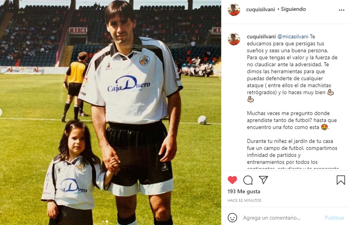 El mensaje de Walter Silvani para su hija, Micaela.