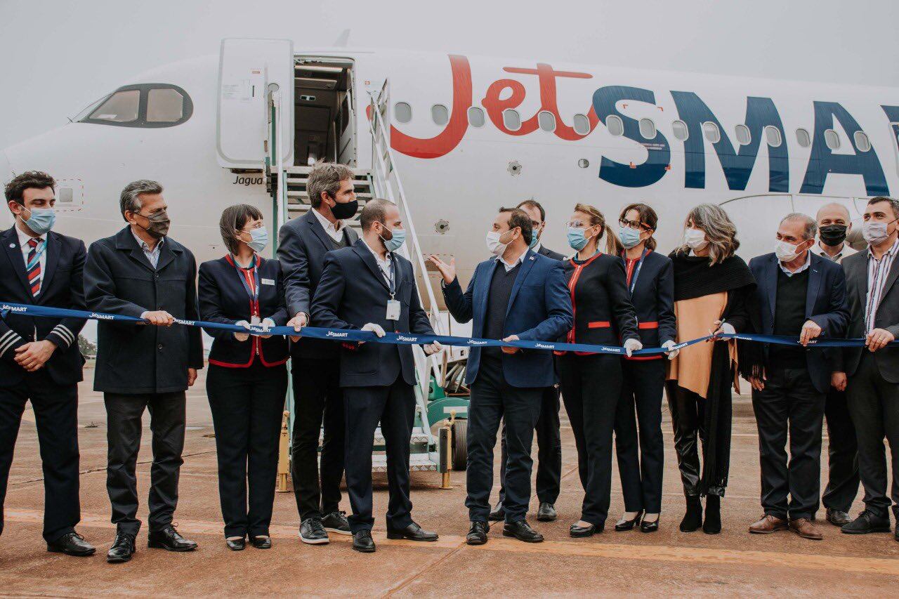 El mandatario realizó una conferencia de prensa en la inauguración de los vuelos JetSMART en Posadas.