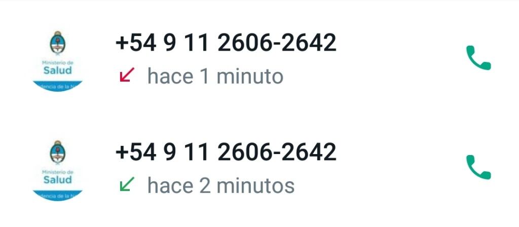 El número desde el que llamaron los estafadores vía WhastApp.