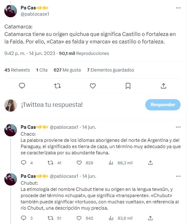 El origen de los nombres de las provincias - Twitter