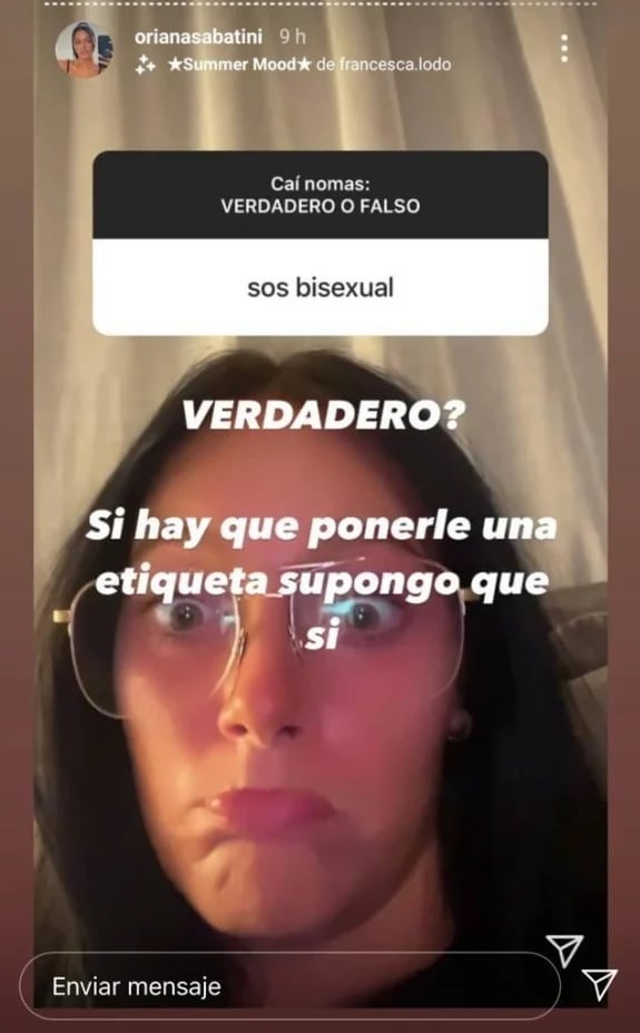 Oriana Sabatini sorprendió al revelar que es bisexual: “Si hay que ponerle una etiqueta, sí”