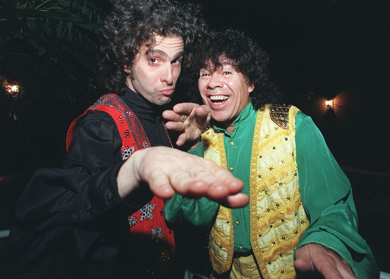 Andrés Calamaro y Carlos "La Mona" Jiménez, lookeados para cuartetear. (La Voz/ Archivo)