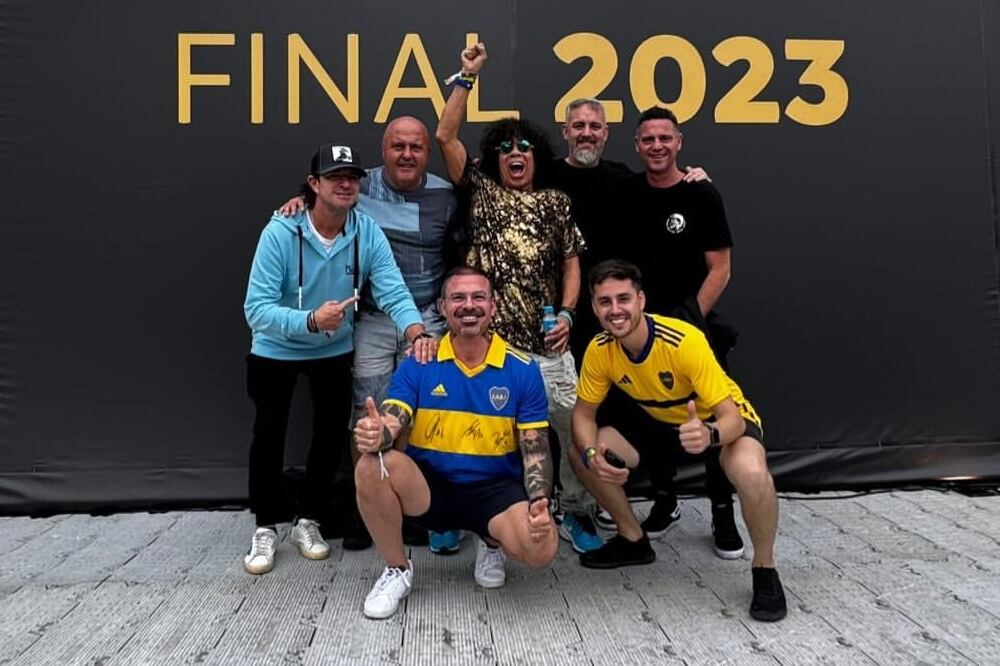 La Mona Jiménez en Brasil, para alentar a Boca: su llegada al Maracaná. (Instagram @soy_carli_jimenez).