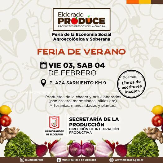 Todo listo para una nueva edición de la Feria “Eldorado Produce”.