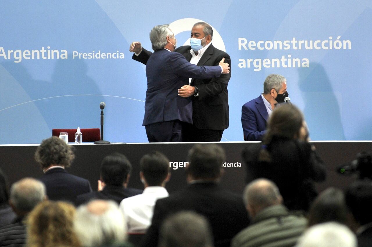 Alberto Fernández y Héctor Daer.