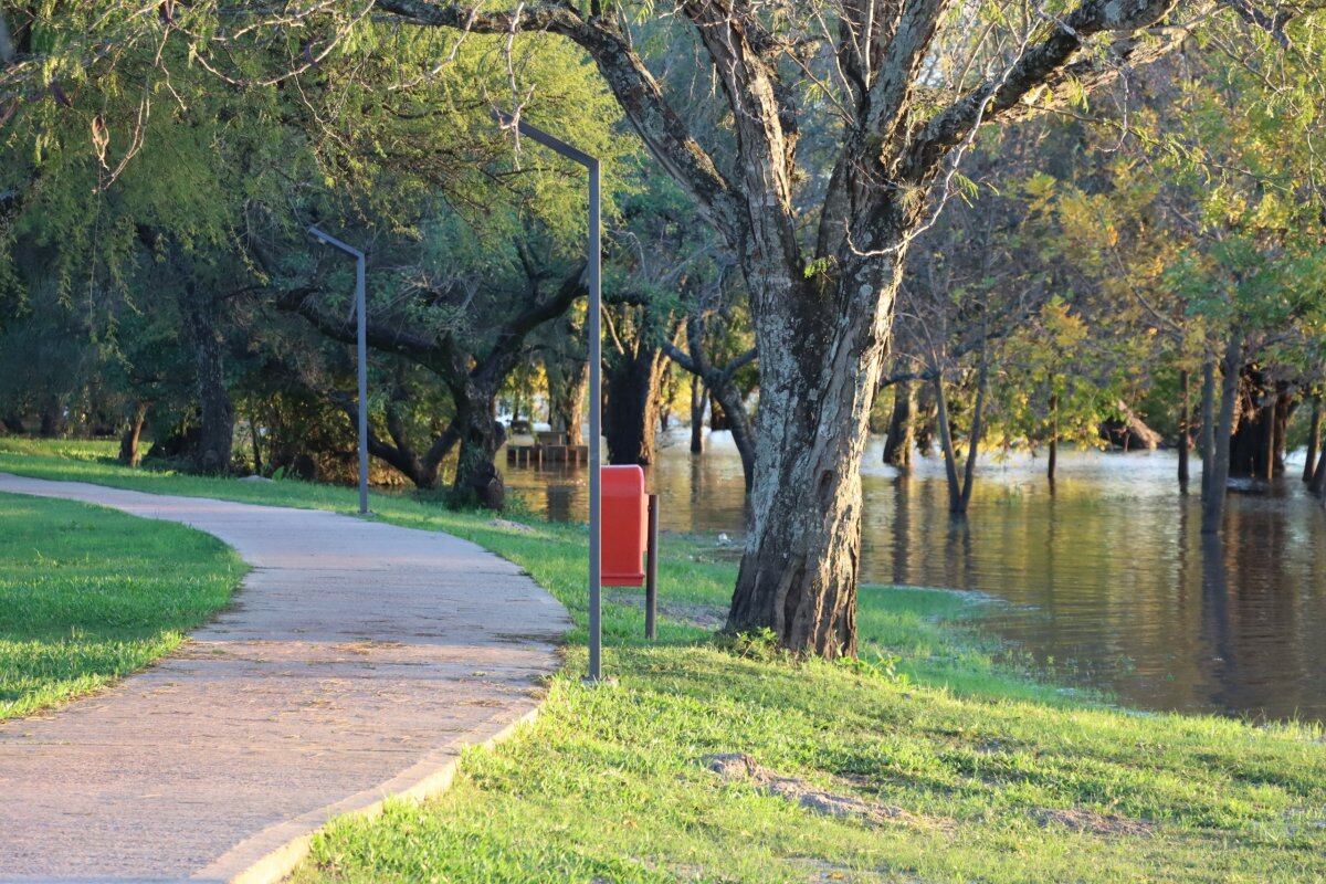 El Parque Unzué quedó restringido al tránsito por el repunte del río Gualeguaychú