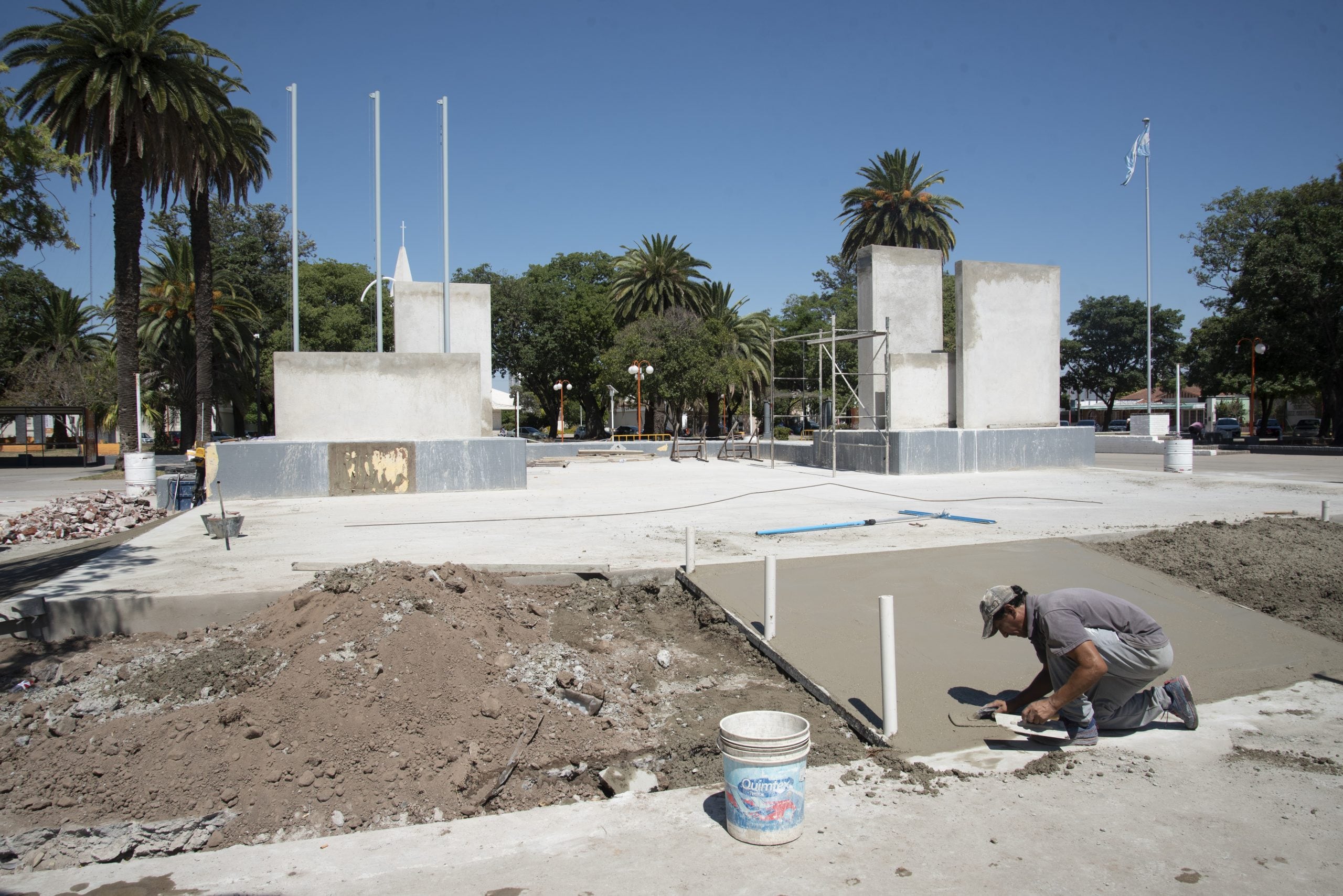 Obras en Plaza 25 de Mayo Arroyito