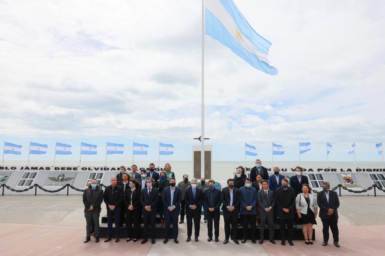 El presidente Alberto Fernández viajó hasta Río Grande, Tierra del Fuego, para iniciar el proyecto "Capitales Alternas". (Presidencia)