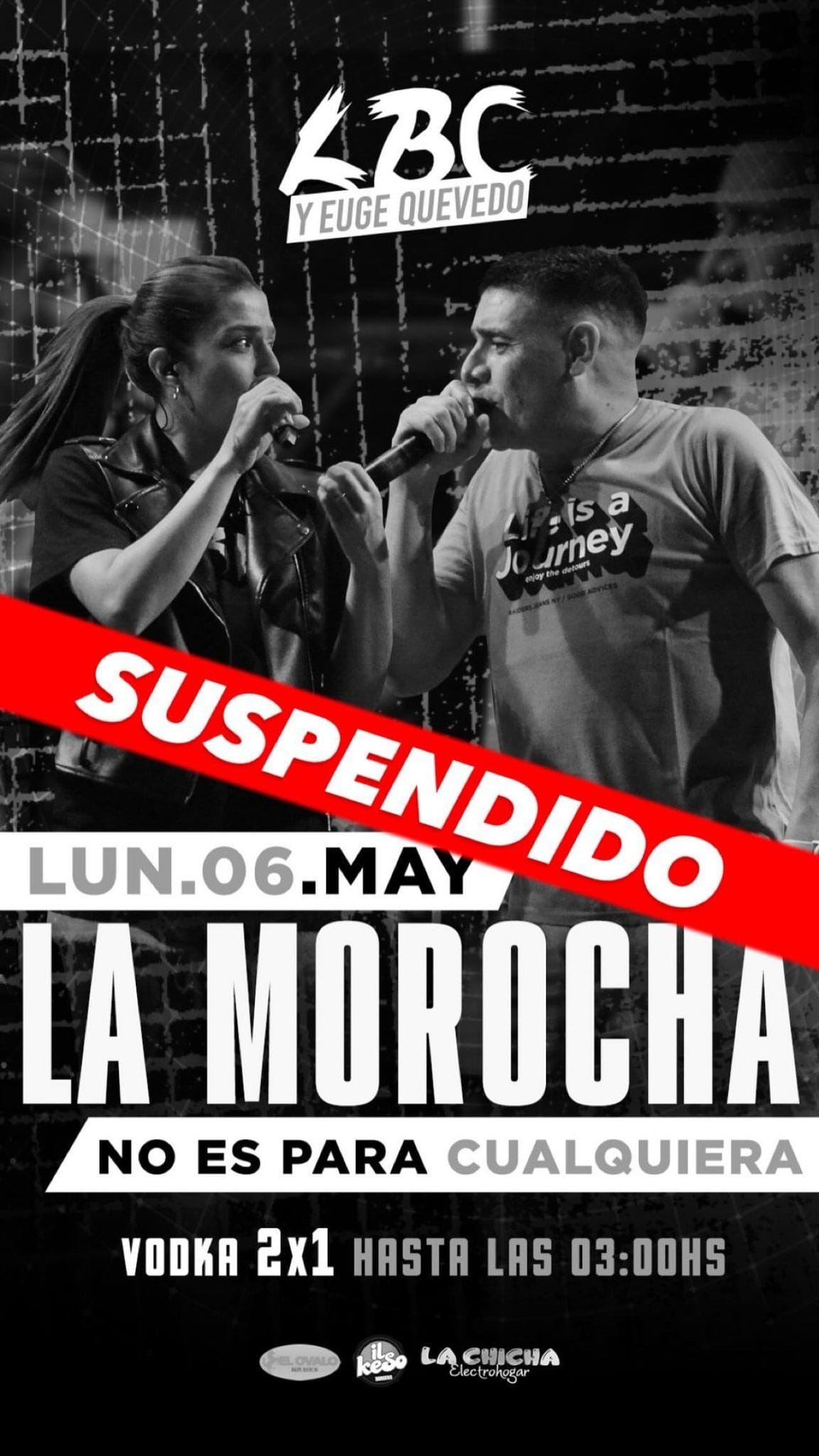 LBC suspendió un show por problemas de salud de Euge Quevedo.