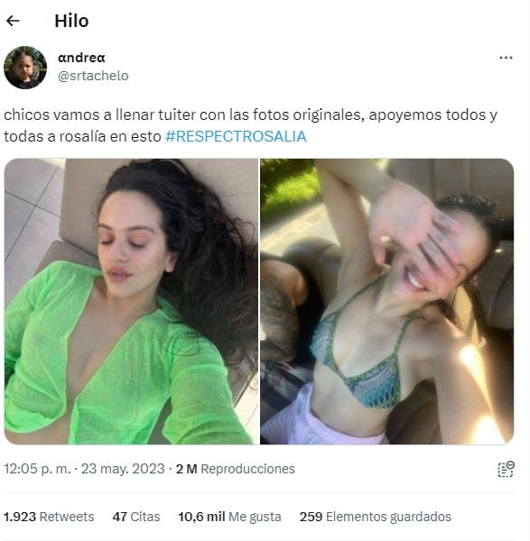 El fuerte descargo de Rosalía tras el escándalo por sus “fotos filtradas” en las redes