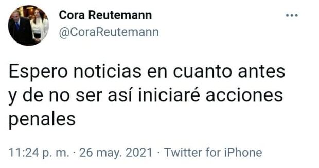 Cora Reutemann amenazó con denunciar penalmente a la segunda esposa de su padre.