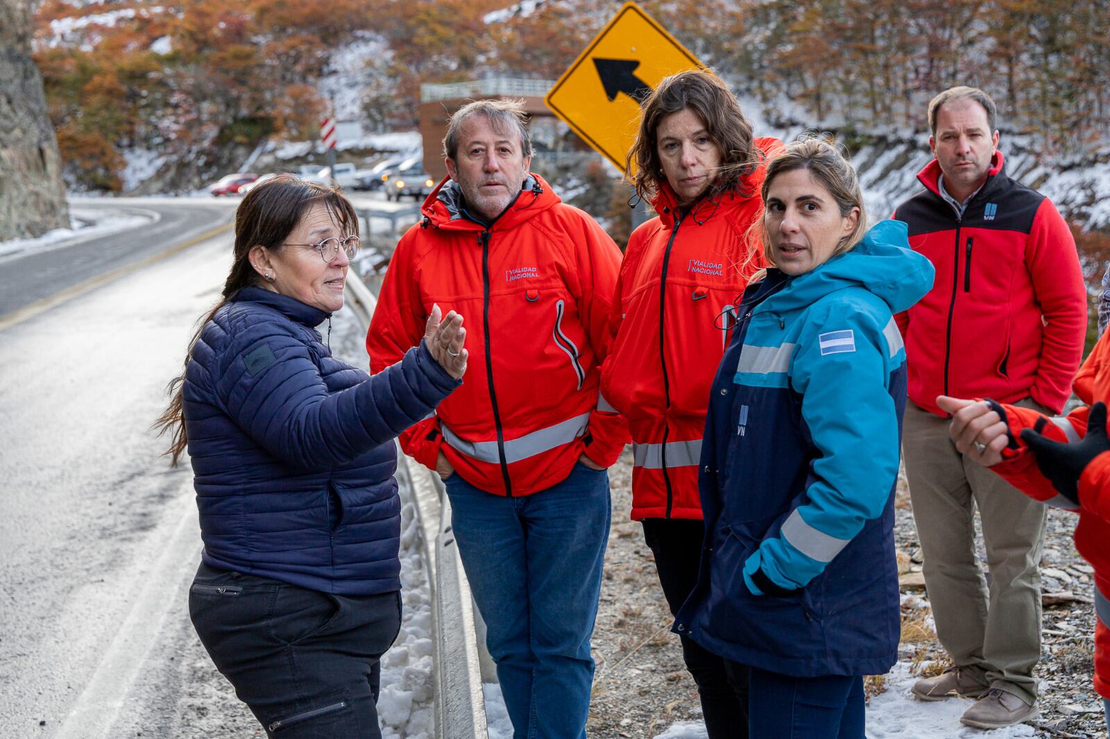 Autoridades de Vialidad Nacional recorrieron la obra de pavimentación de la ruta Nº1