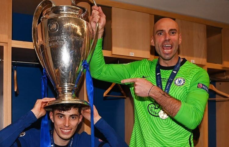 Willy Caballero, el último argentino en ganar la UEFA Champions League.