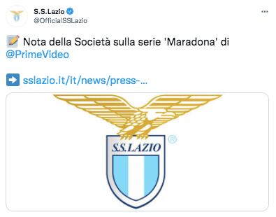 Lazio lanzó un fuerte comunicado por una mención en la serie Maradona, sueño bendito.