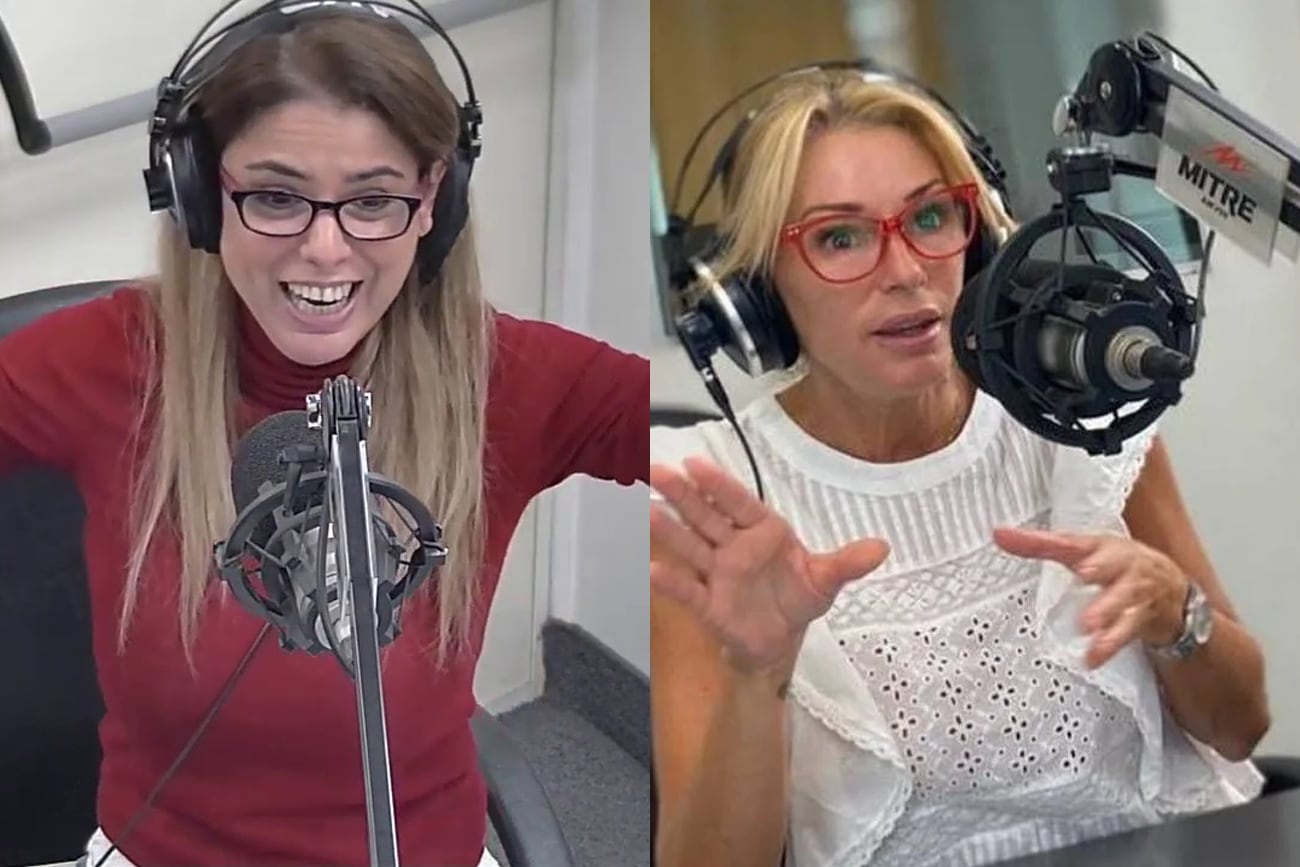 Yanina Latorre y Marina Calabró en la radio. (Fotos: captura de pantalla)