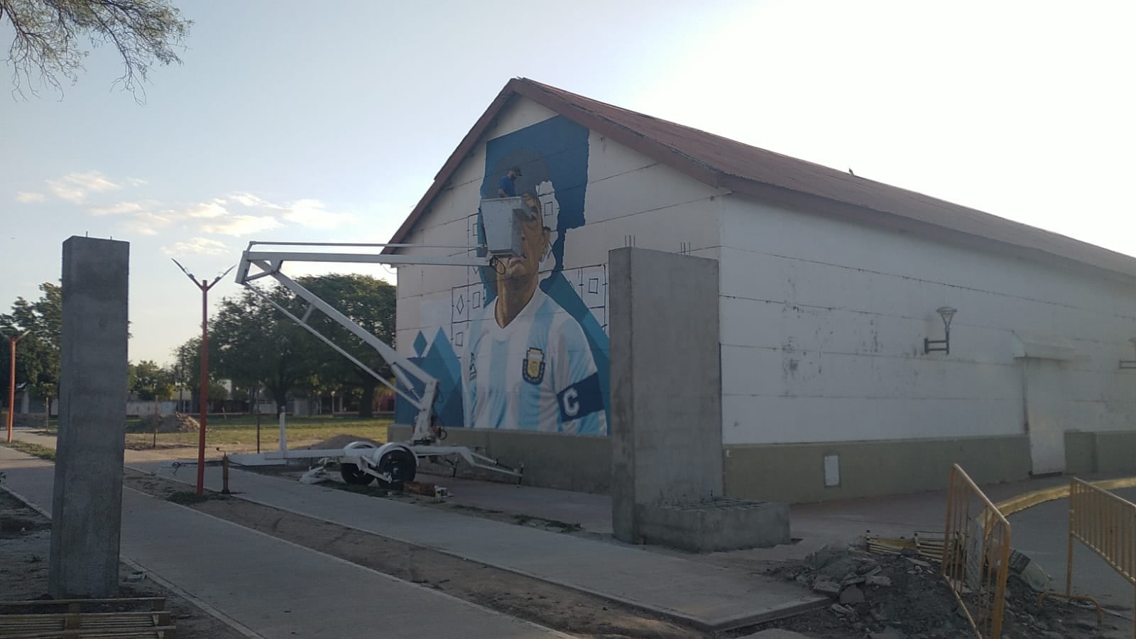 Mural Diego Maradona en Arroyito